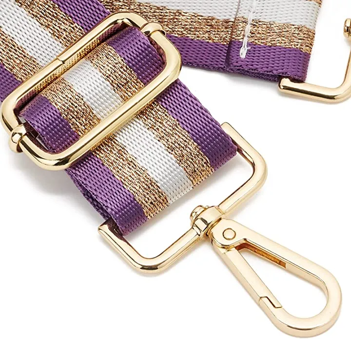 Bag Strap | Purple & Gold Stripe