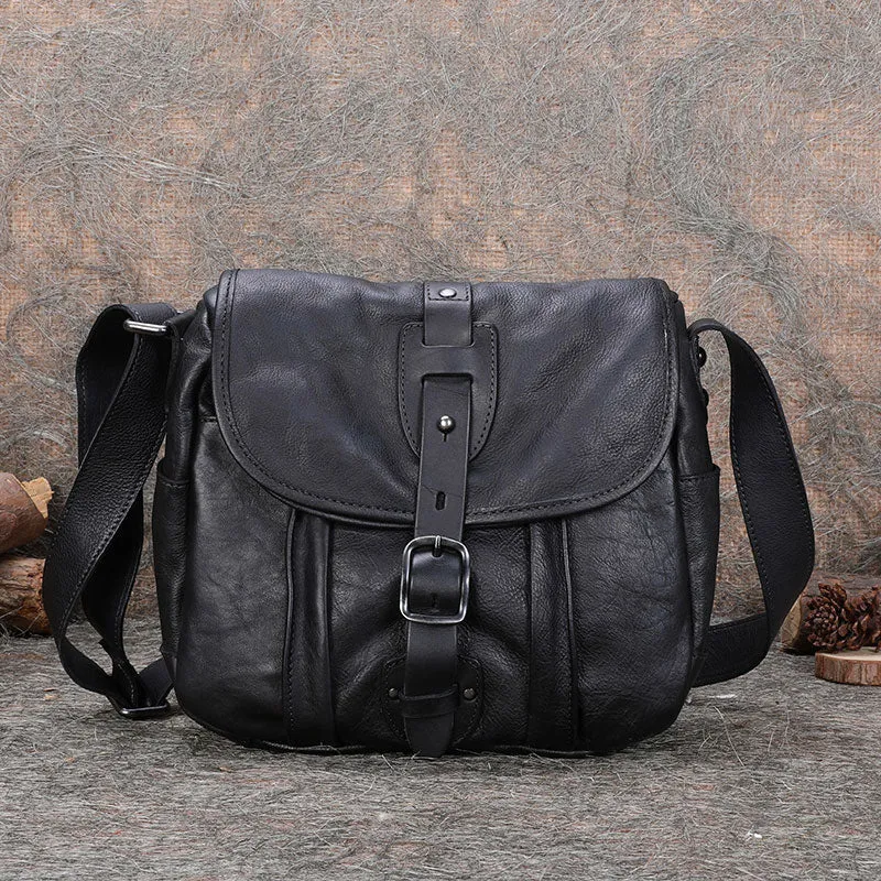 Best Coffee Leather Womens Shoulder Bag Vintage School Messenger Bag for Ladies