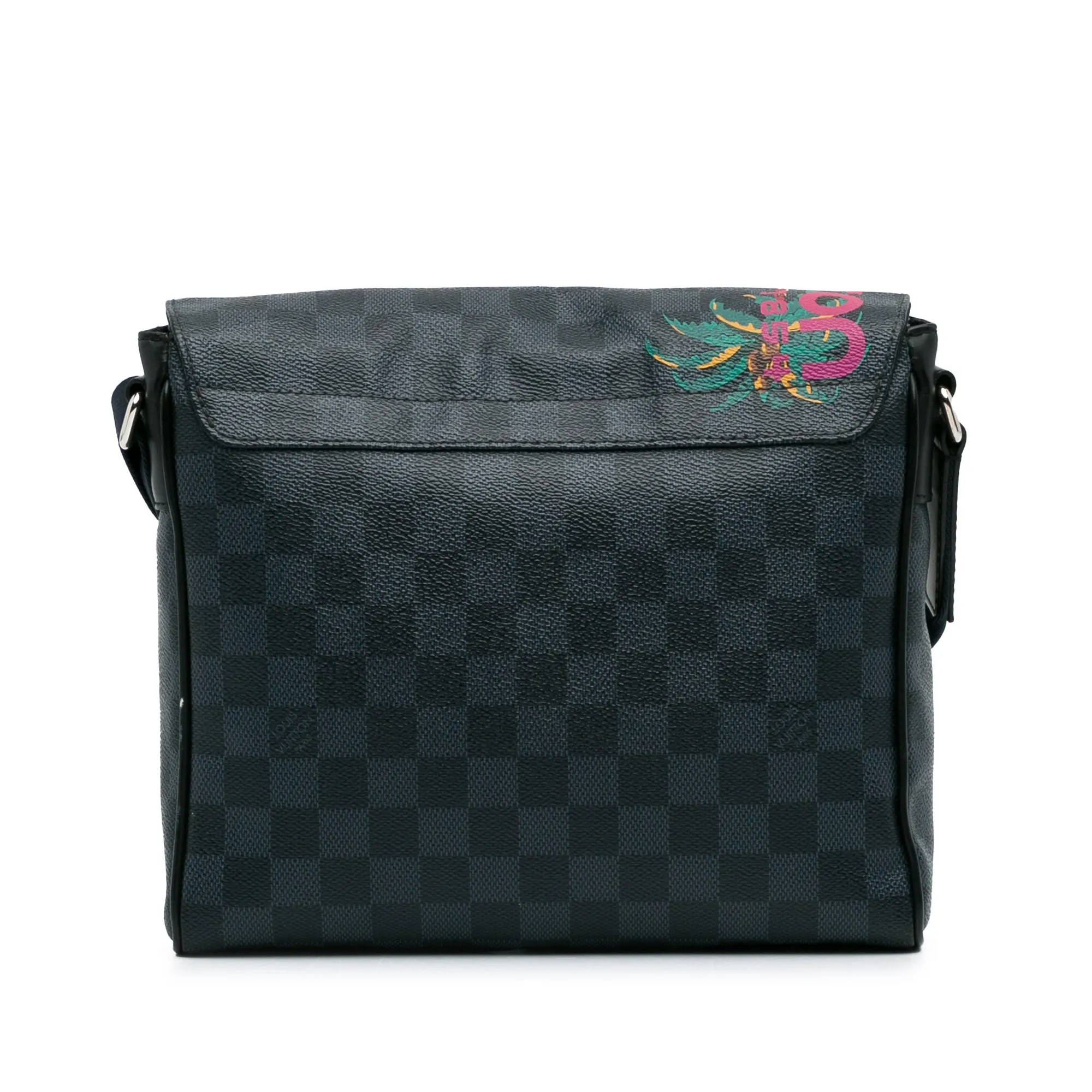 Black Louis Vuitton Damier Cobalt Jungle District Messenger PM Crossbody Bag