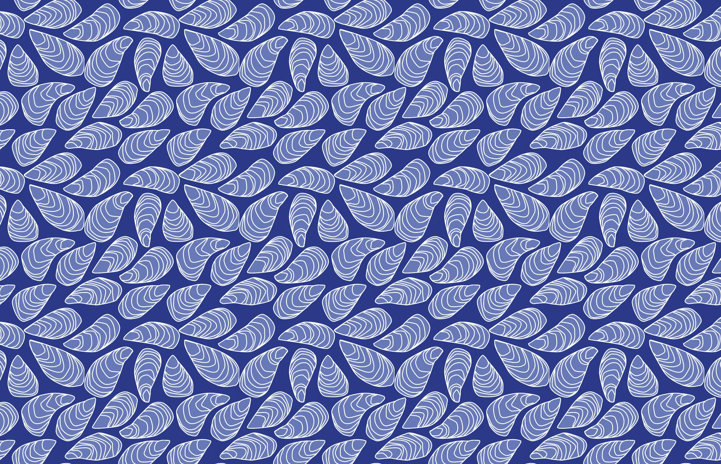 Blue Mussel - Kate Nelligan Design Canvas Fabric by the Yard