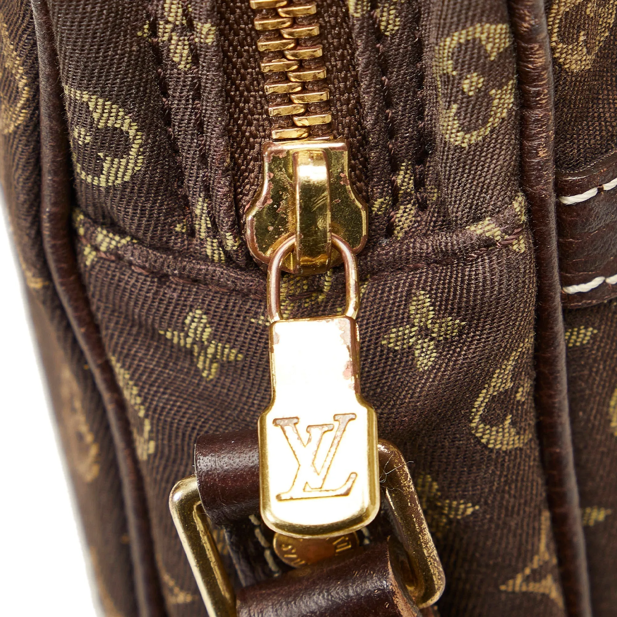 Brown Louis Vuitton Monogram Mini Lin Danube Crossbody Bag