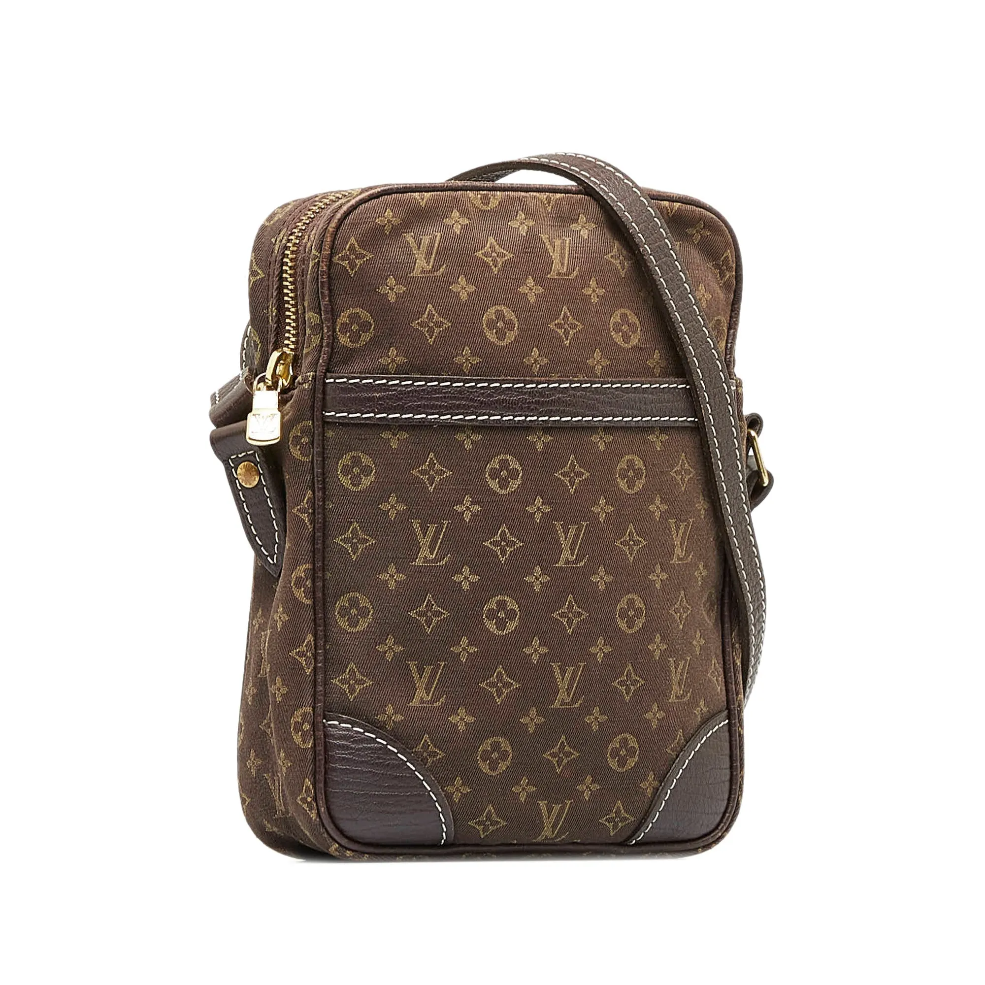 Brown Louis Vuitton Monogram Mini Lin Danube Crossbody Bag