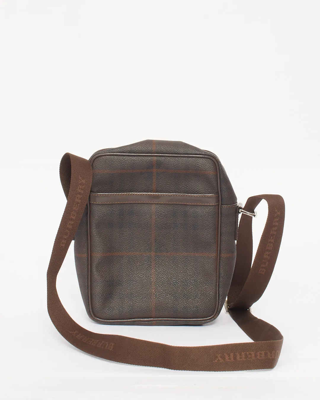 Burberry Brown Vintage Check Canvas Messenger Bag