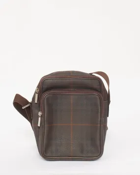 Burberry Brown Vintage Check Canvas Messenger Bag