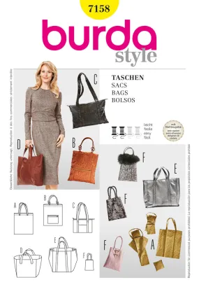 Burda 7158 Handbags Sewing Pattern