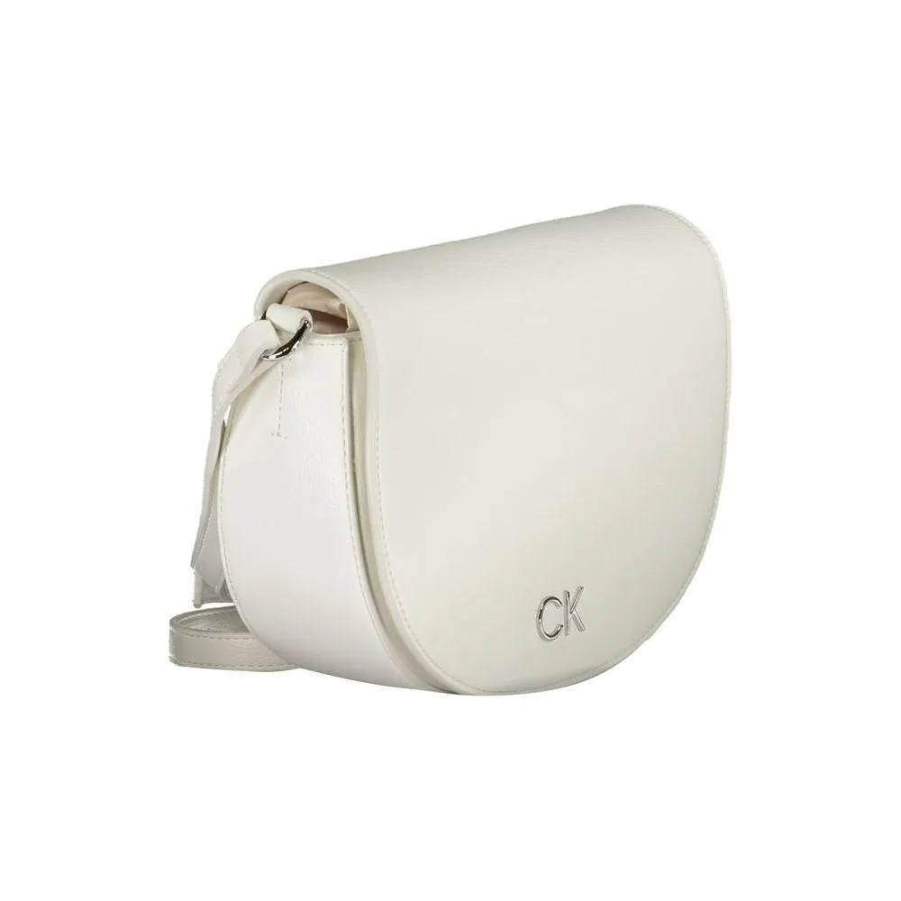 Calvin Klein White Polyethylene Handbag