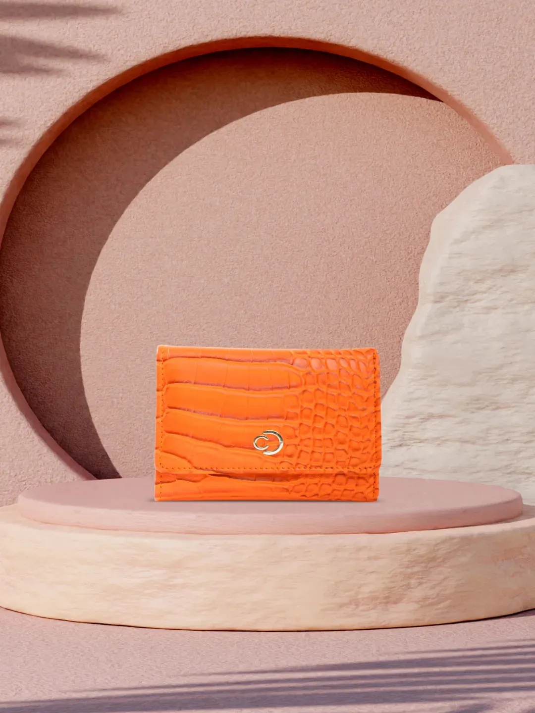 Caprese Luna Wallet Small Trifold Orange