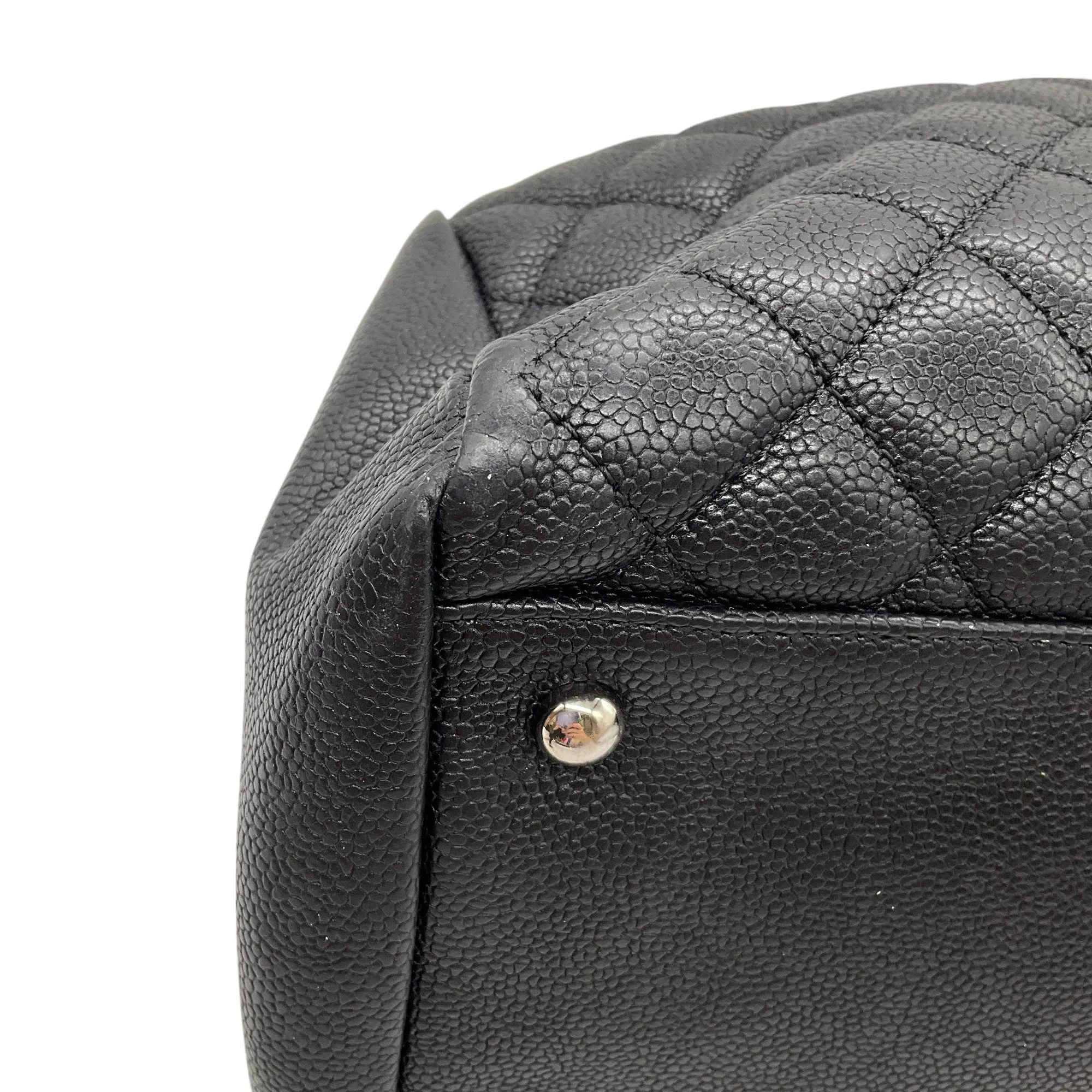 Chanel Black 2011 Quilted Caviar Leather Just Mademoiselle Handbag