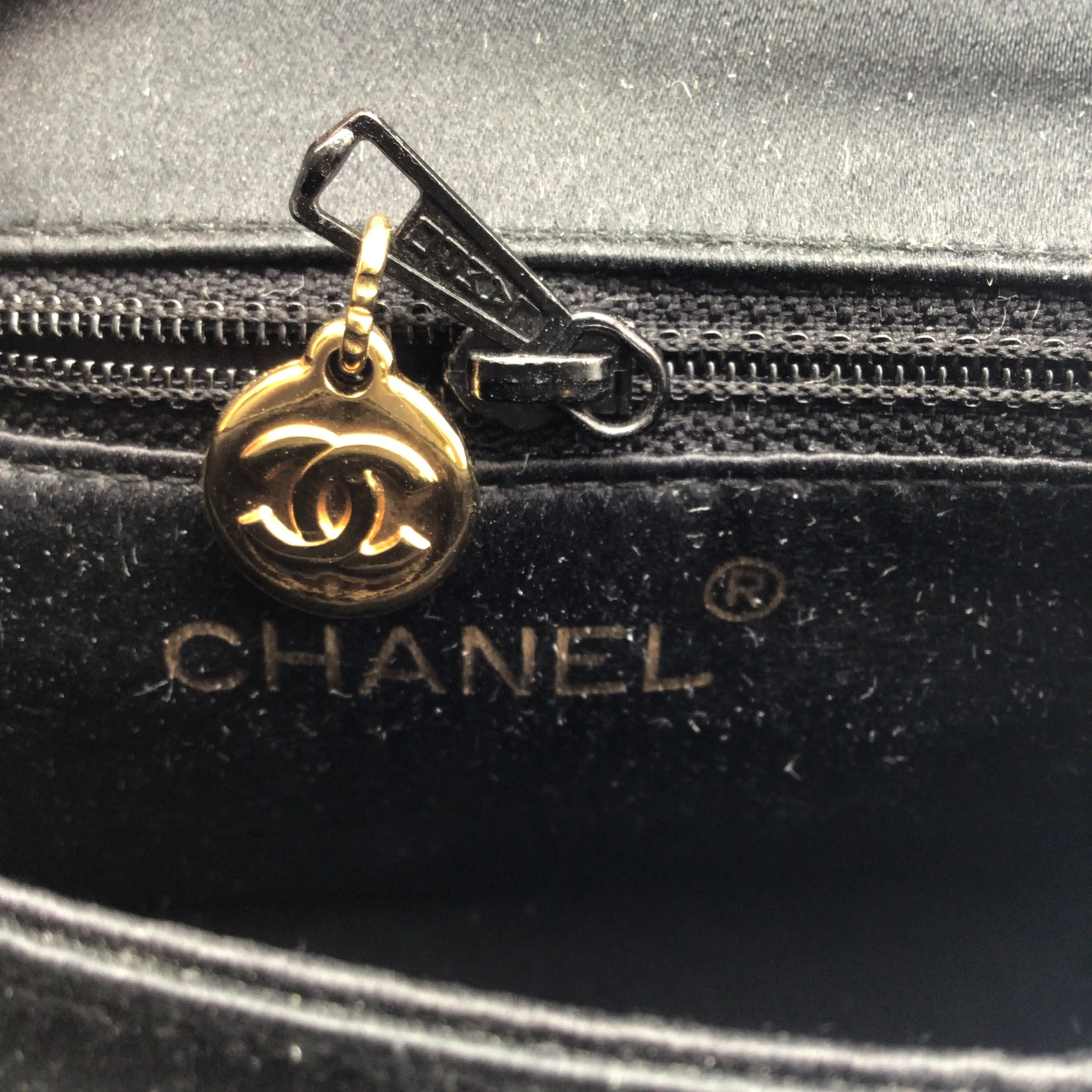 Chanel Black Bead Embellished Satin Mini Shoulder Bag