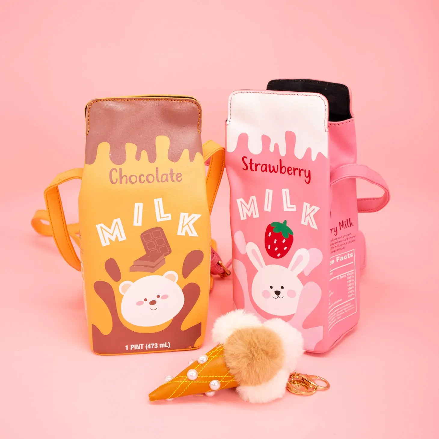 Chocolate Milk & Strawberry Milk Handbags