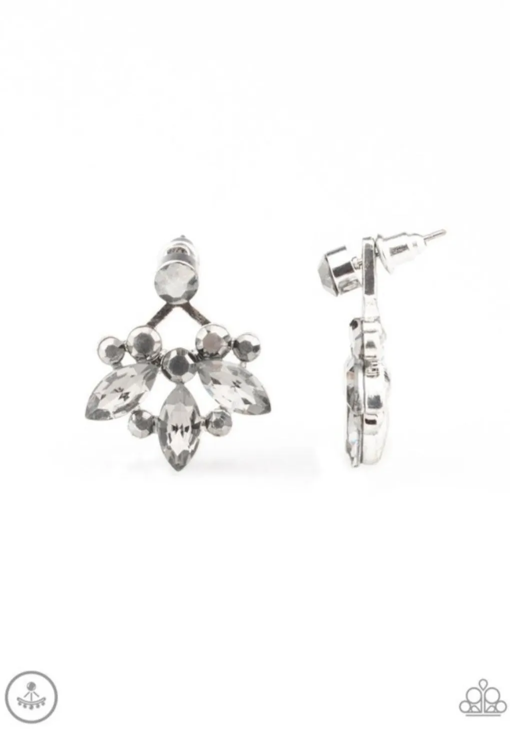 Crystal Constellations Earrings - Silver - Paparazzi Accessories