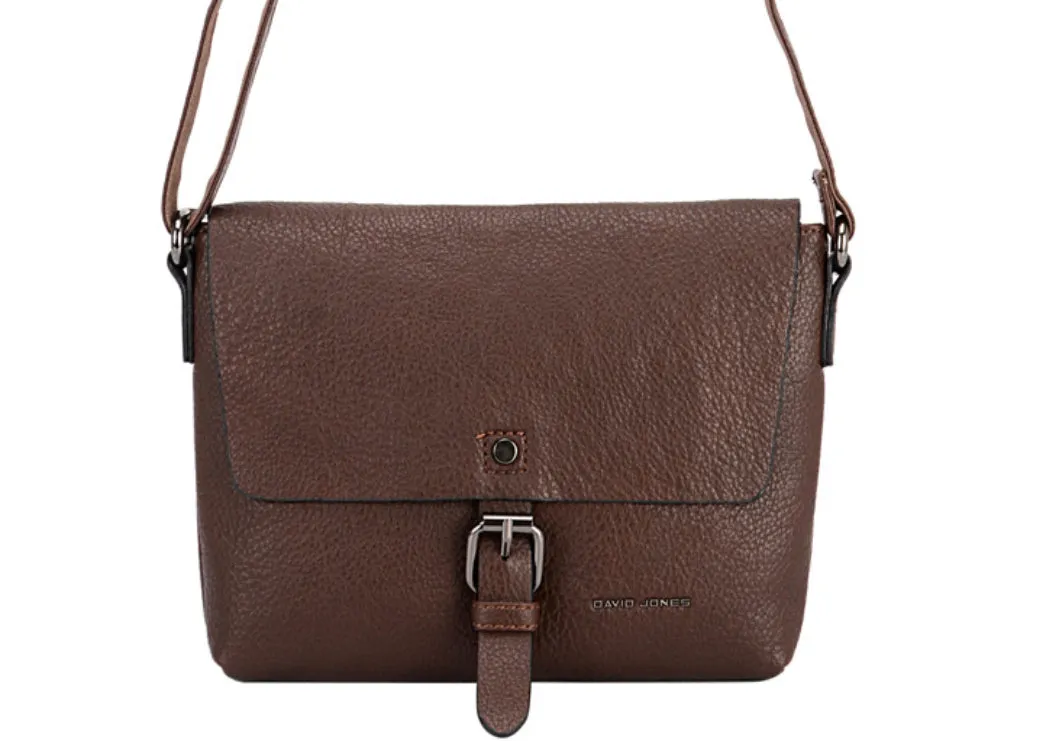 David Jones NV6706 -1 Leather Effect Small Crossbody Bag (6 Colours)