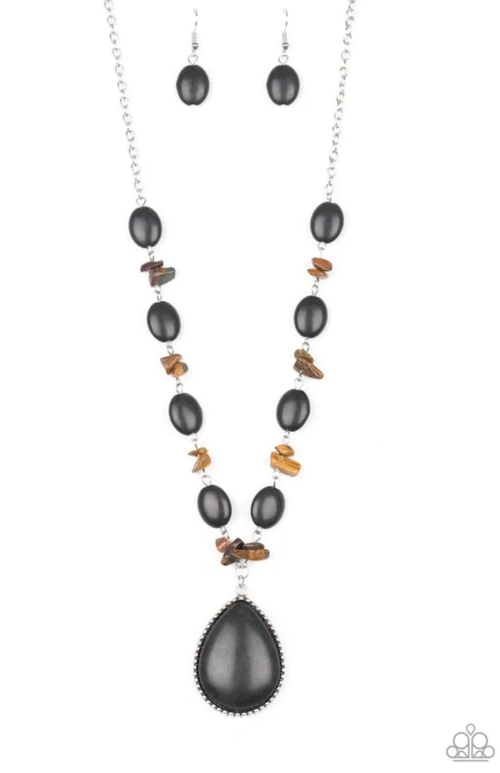 Desert Diva - Black Necklace  - Paparazzi Accessories