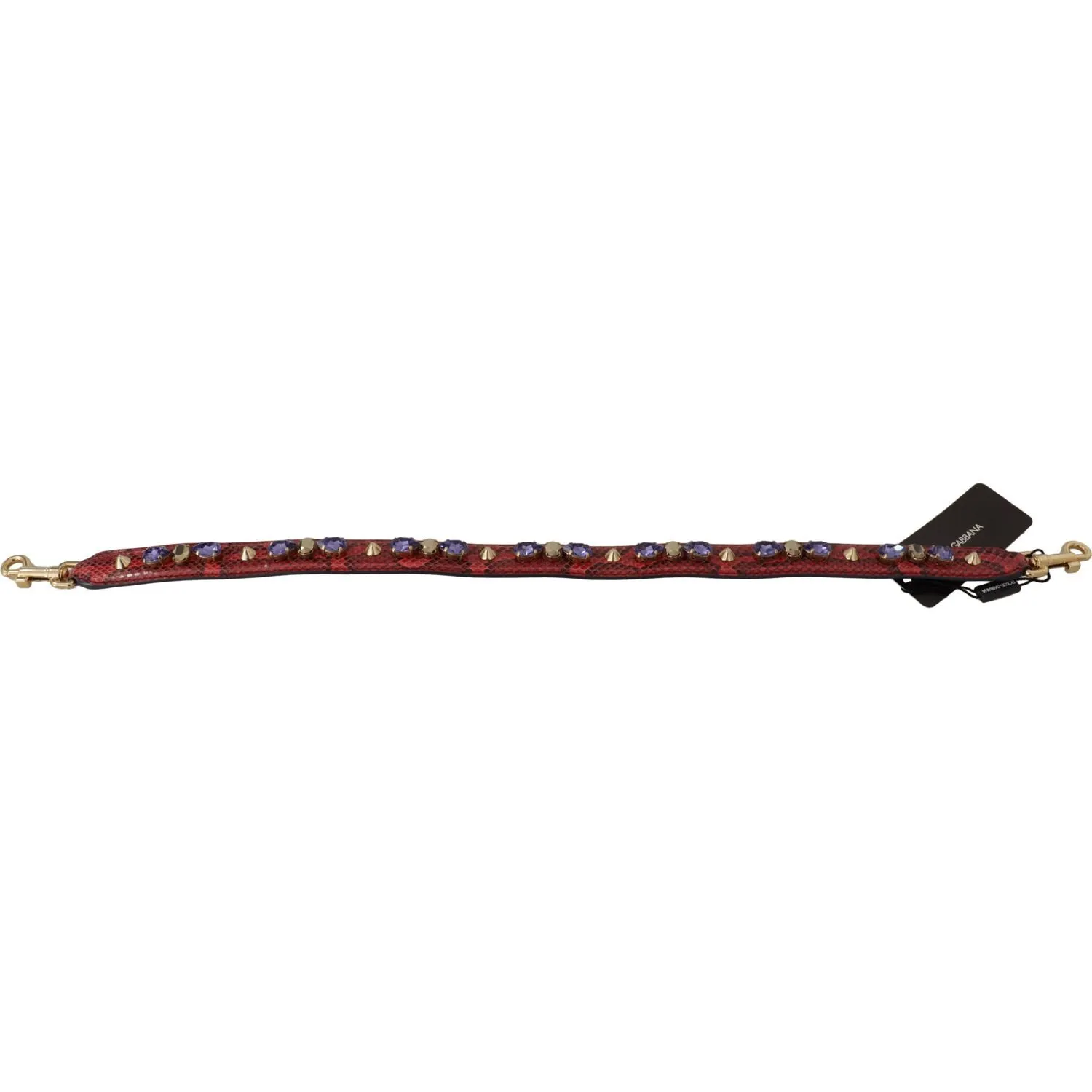 Dolce & Gabbana Elegant Red Python Leather Handbag Strap