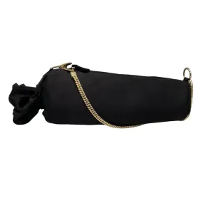 Edie Parker Black Satin Hit Bag