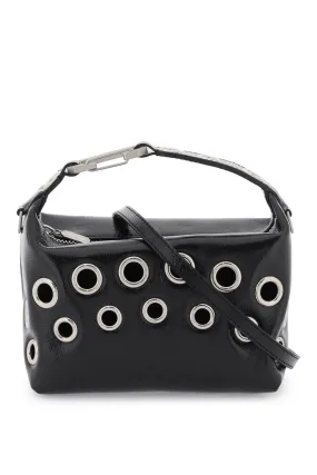 Eera leather 'moonbag' with metal eyelets