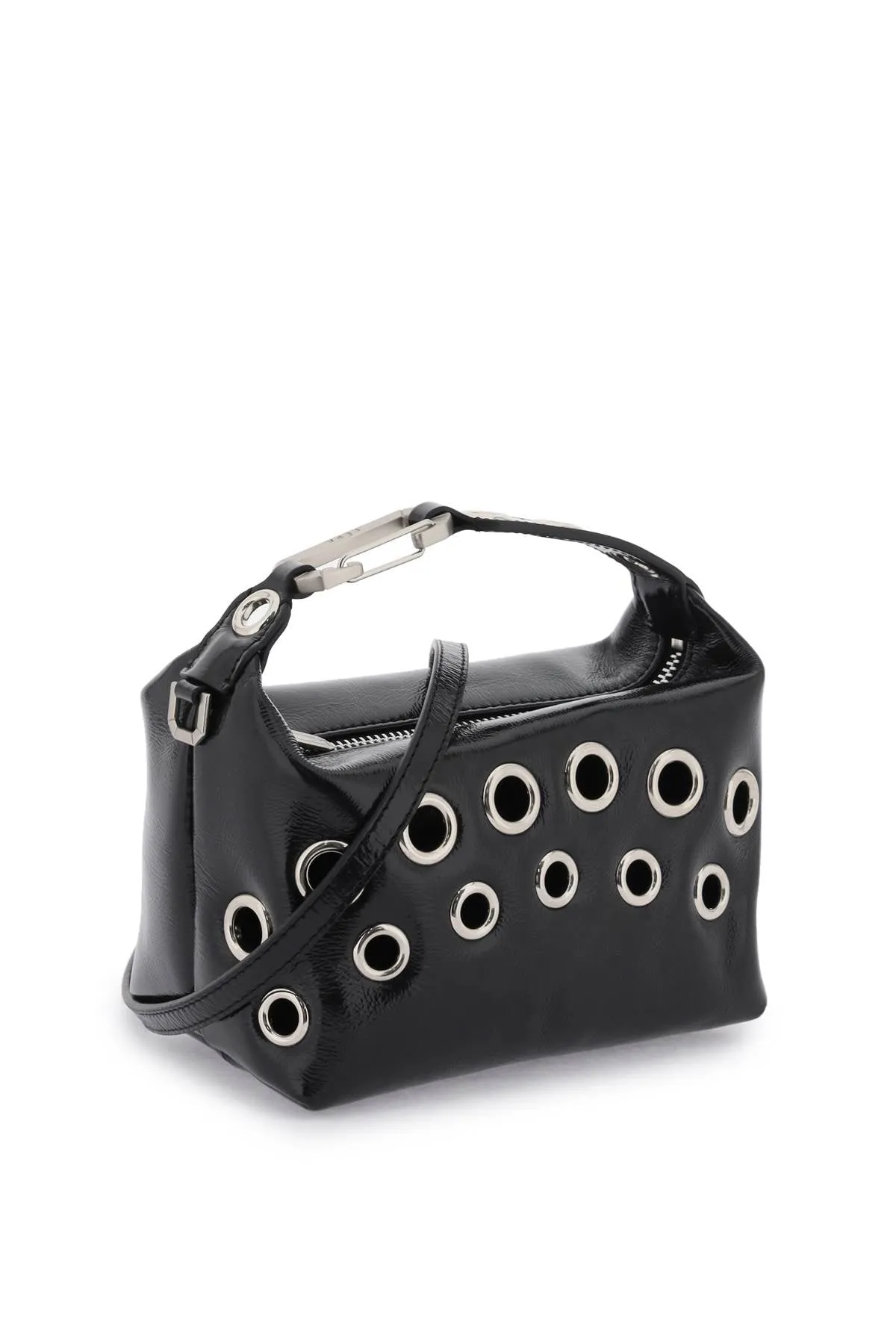 Eera leather 'moonbag' with metal eyelets