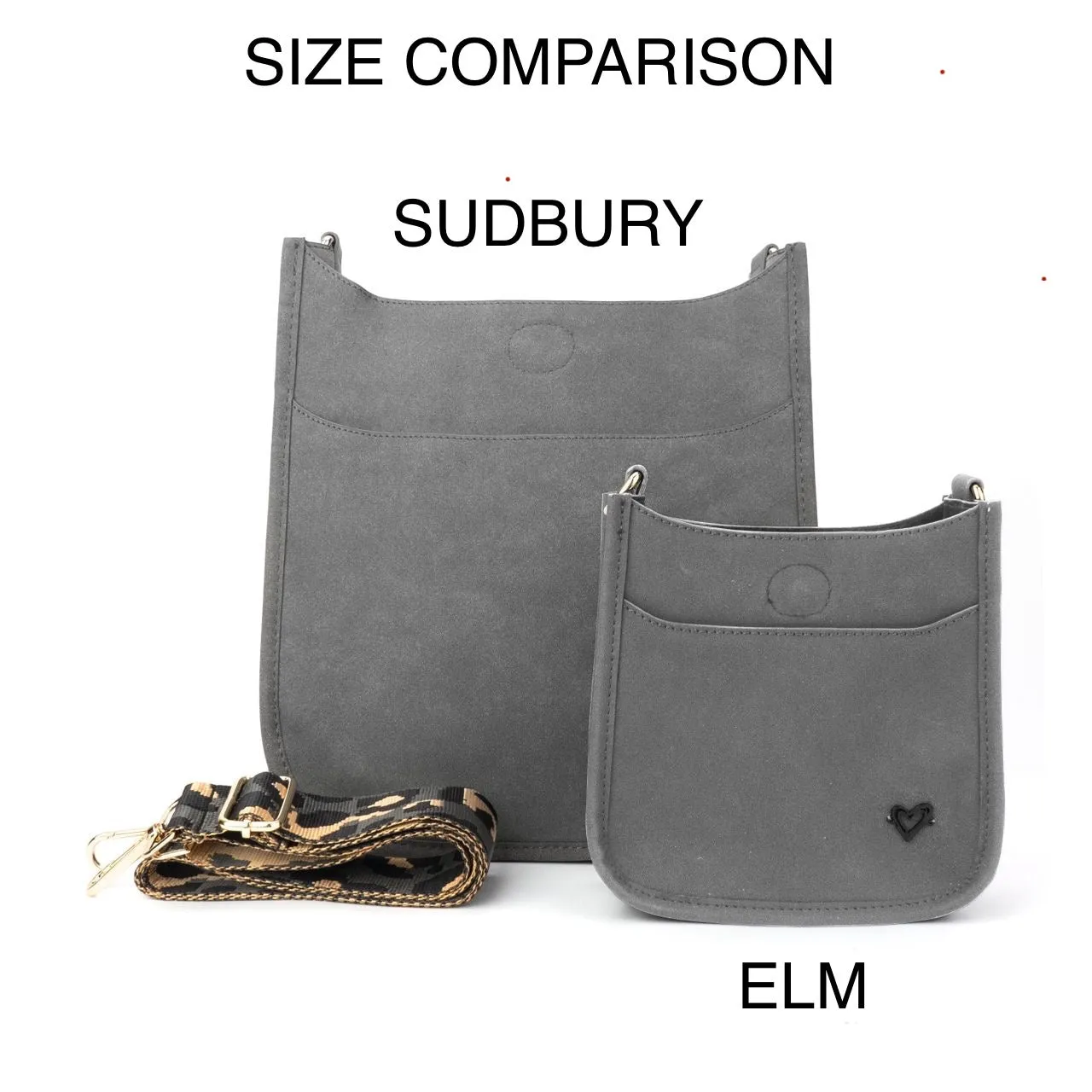 Elm Mini Vegan Suede Messenger - Black