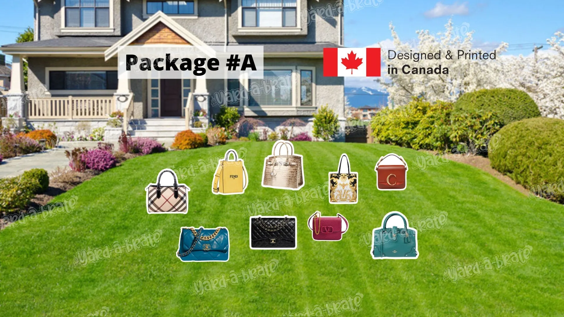 Handbags Signs Package – Handbag 10” - 18” Tall (Total 9pcs or 18pc) |Yard Sign Outdoor Lawn Decorations