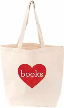 Heart Books Tote