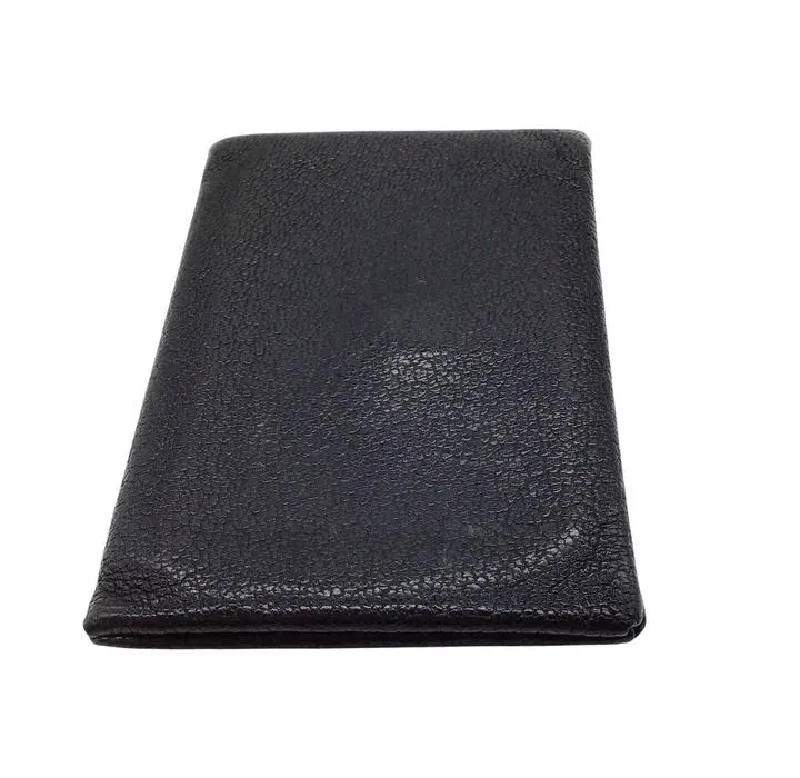 Hermès Black Calvi Card Holder Wallet