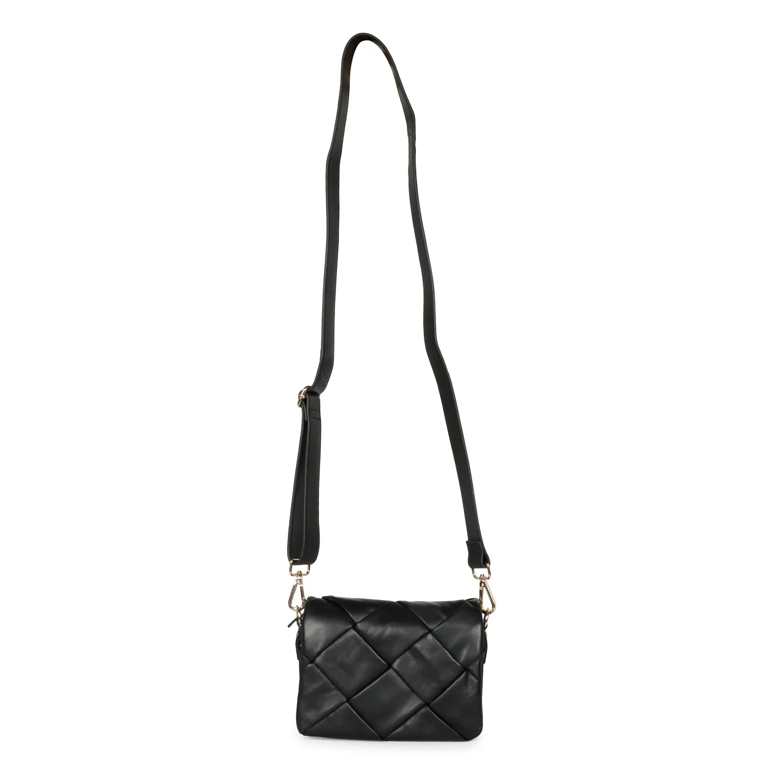 Kate Black Leather handcrafted Cross Body Sling Bags