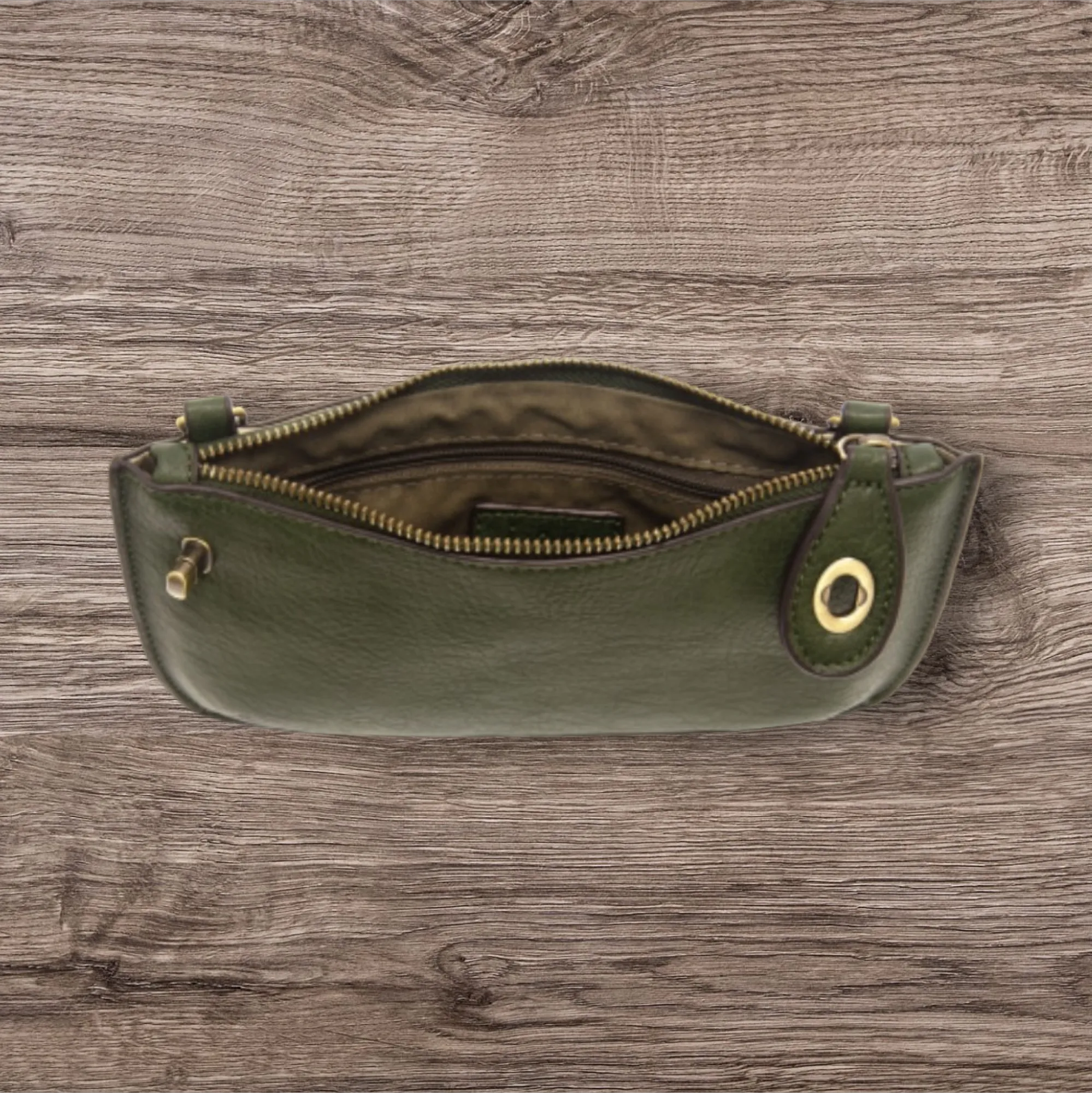 #L8000-144 "Hunter Green" Mini Crossbody Wristlet Clutch