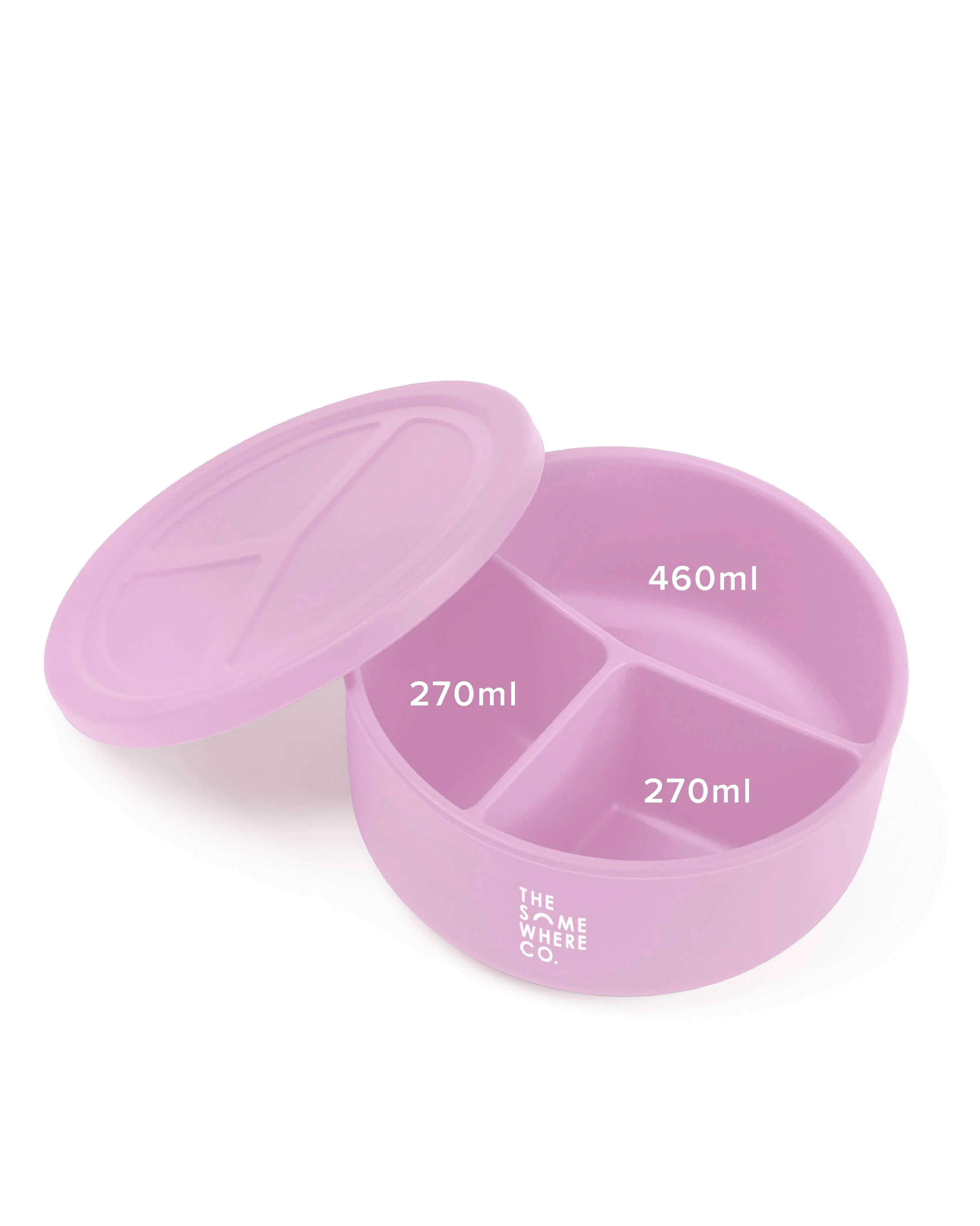 Lilac Round Silicone Bento Lunch Box