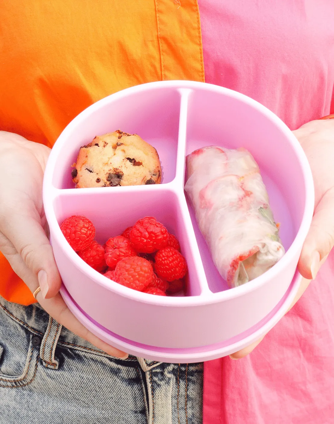 Lilac Round Silicone Bento Lunch Box