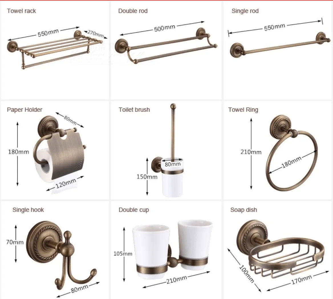 Luis Antique Bathroom Accessories