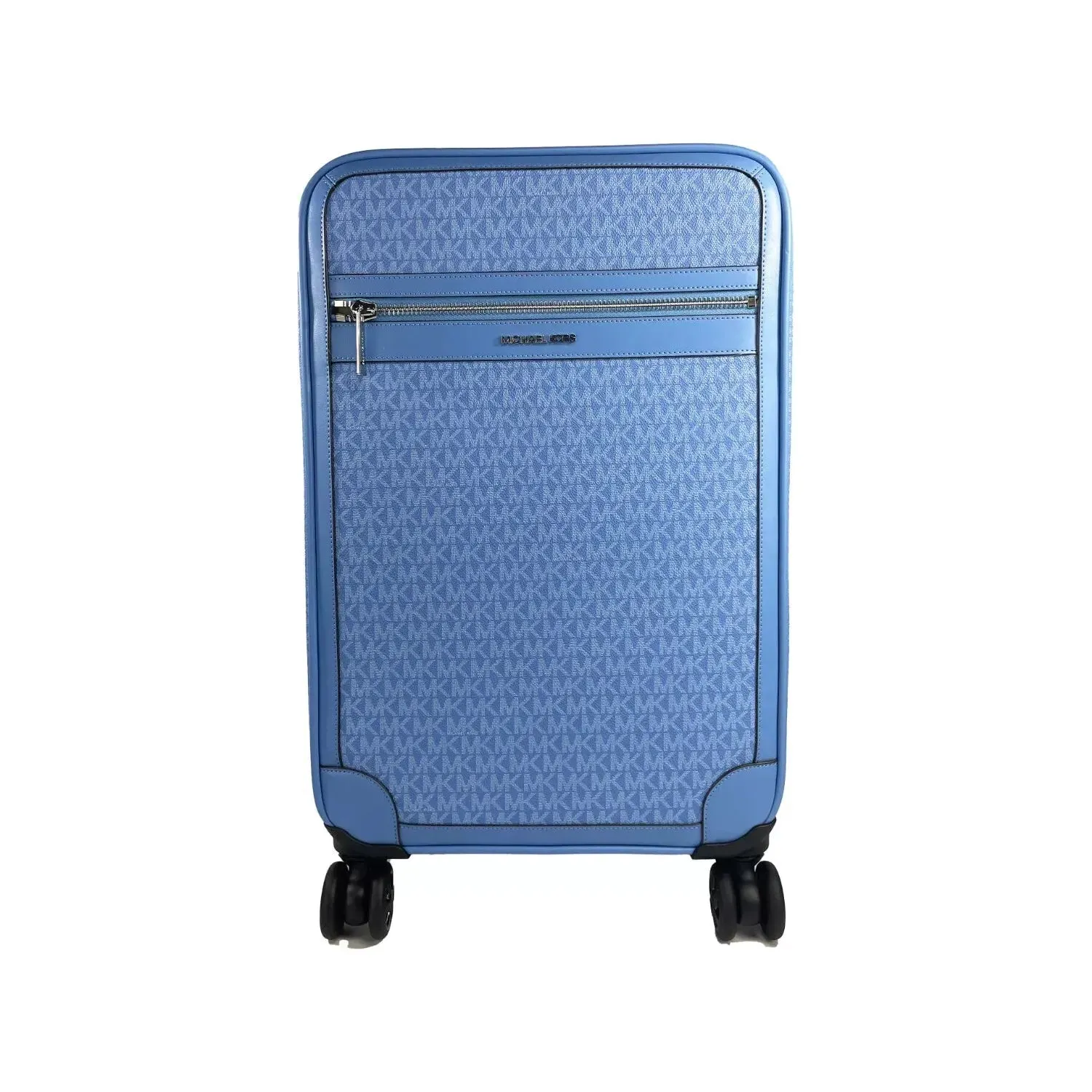 Michael Kors Travel Small Pacific Blue Signature Trolley Rolling Suitcase Carry On