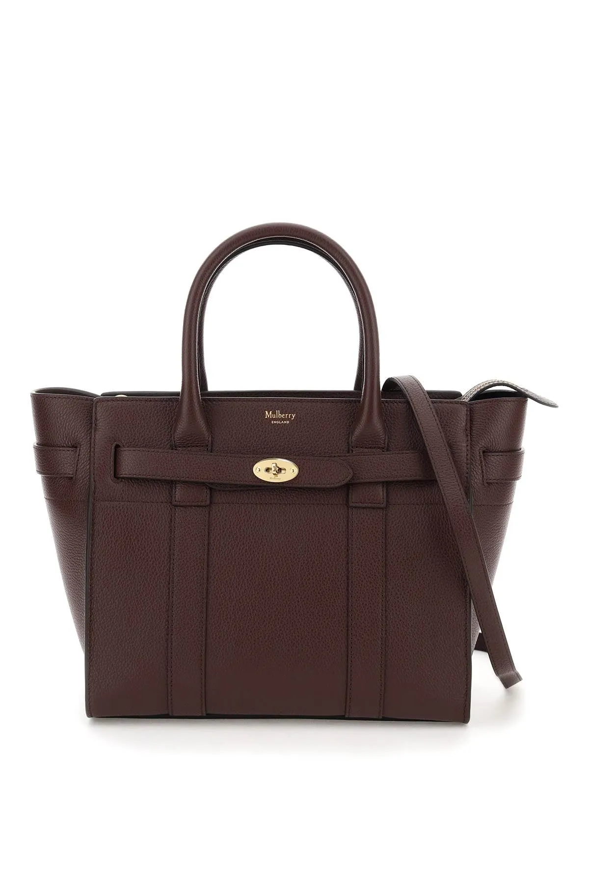 Mulberry grained leather small zipped bayswater bag