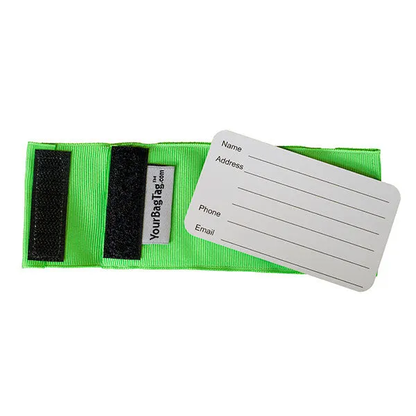 Neon Green Luggage Tag