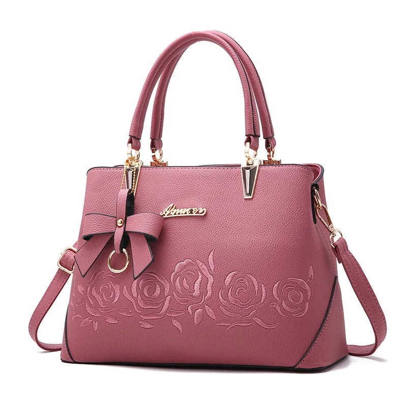 New Trendy Single Shoulder Bag - Faux Leather Handbag