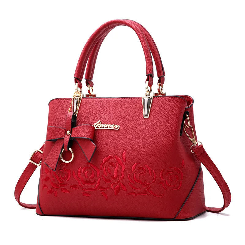 New Trendy Single Shoulder Bag - Faux Leather Handbag