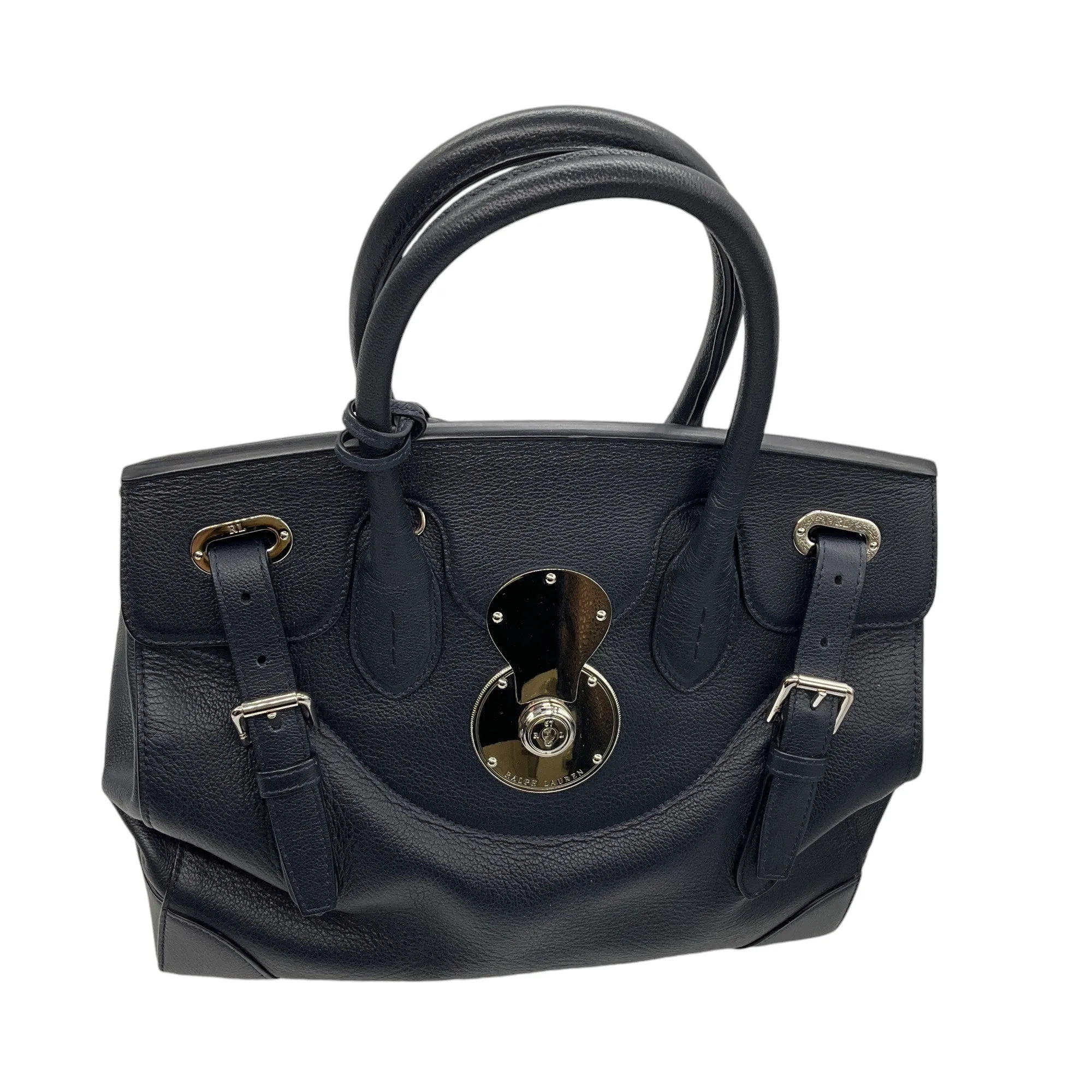 Ralph Lauren Collection Navy Blue Ricky 33 Leather Handbag