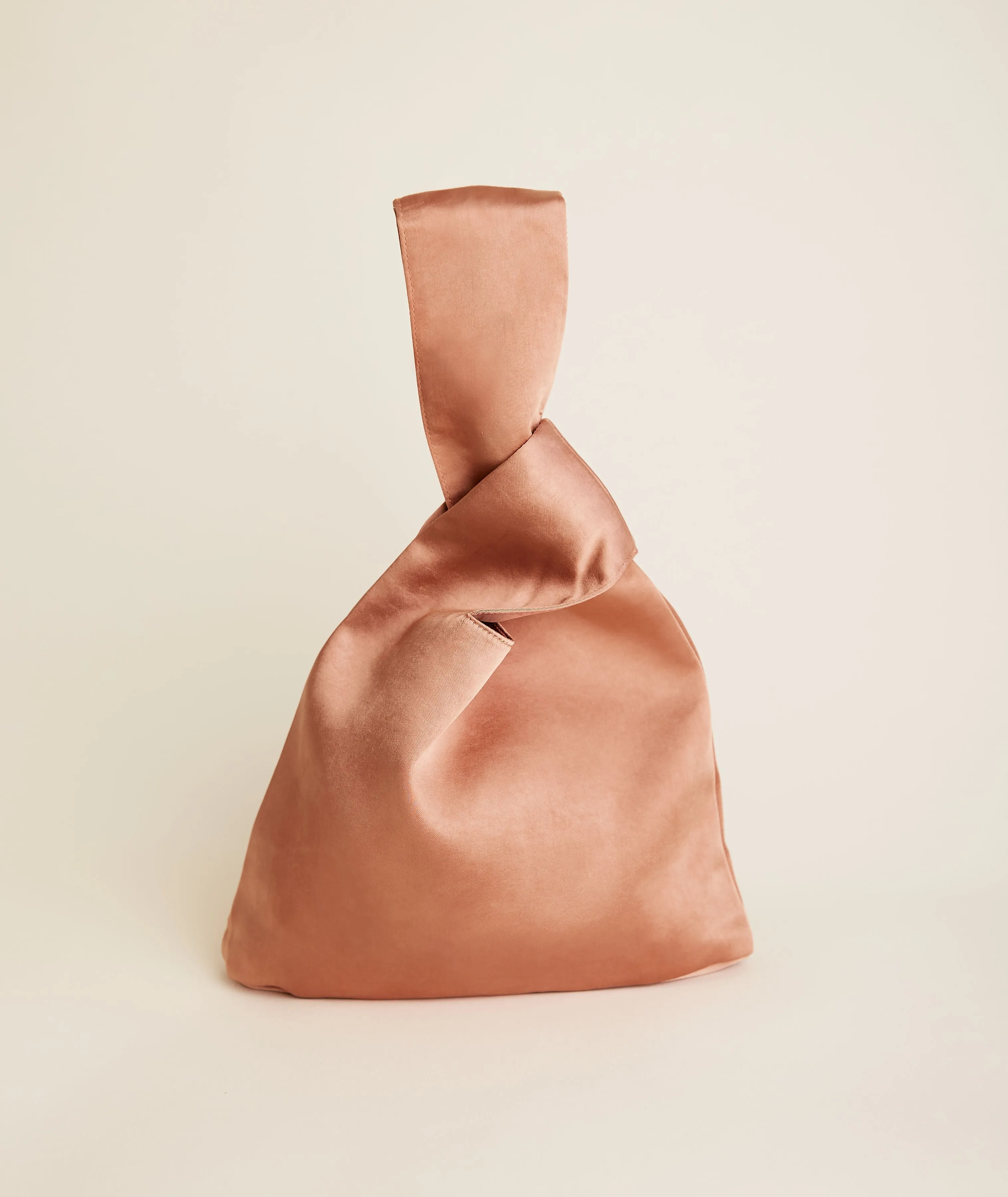 Satin Pouch Bag - Burnt Peach