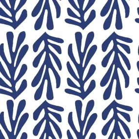 Seaweed in Blue - Kate Nelligan Design Canvas Fabric by the Yard