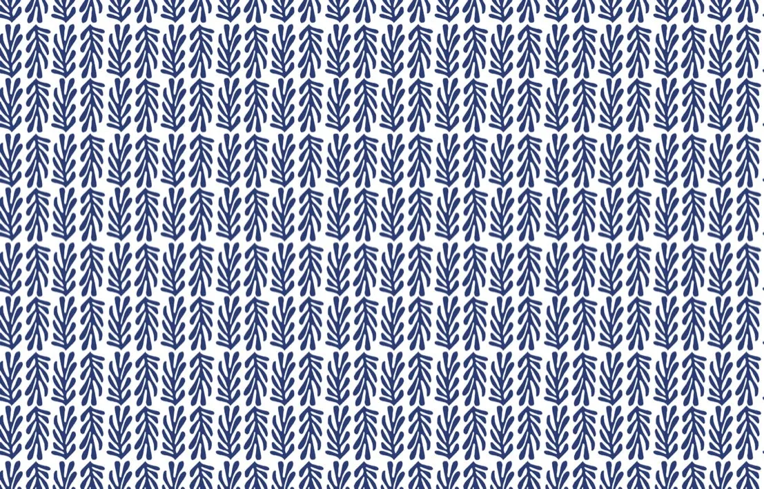 Seaweed in Blue - Kate Nelligan Design Canvas Fabric by the Yard