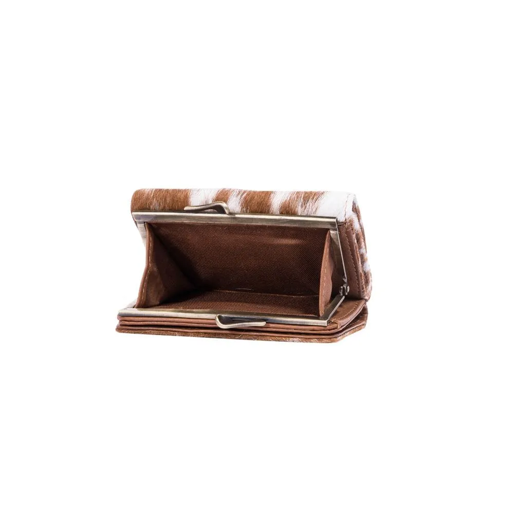 Tan Cow Patterned Leather Wallet by Myra Bag