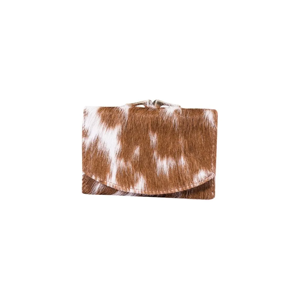 Tan Cow Patterned Leather Wallet by Myra Bag