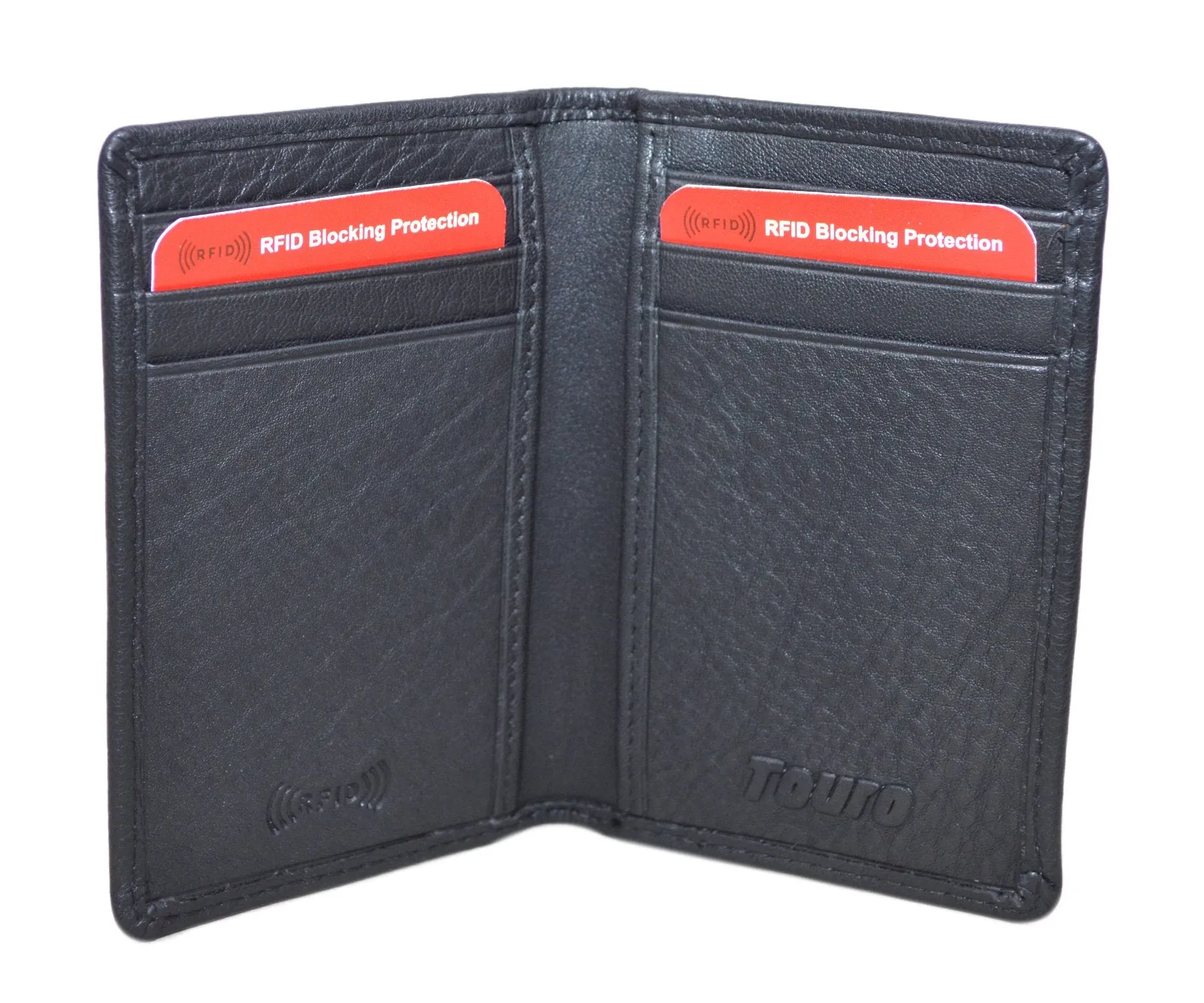 Touro Signature Leather Wallets Pebble Grain Card Case