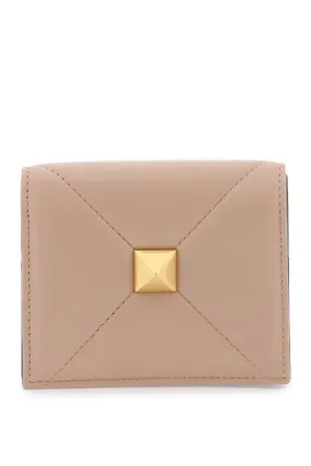 Valentino garavani roman stud small wallet in nappa leather