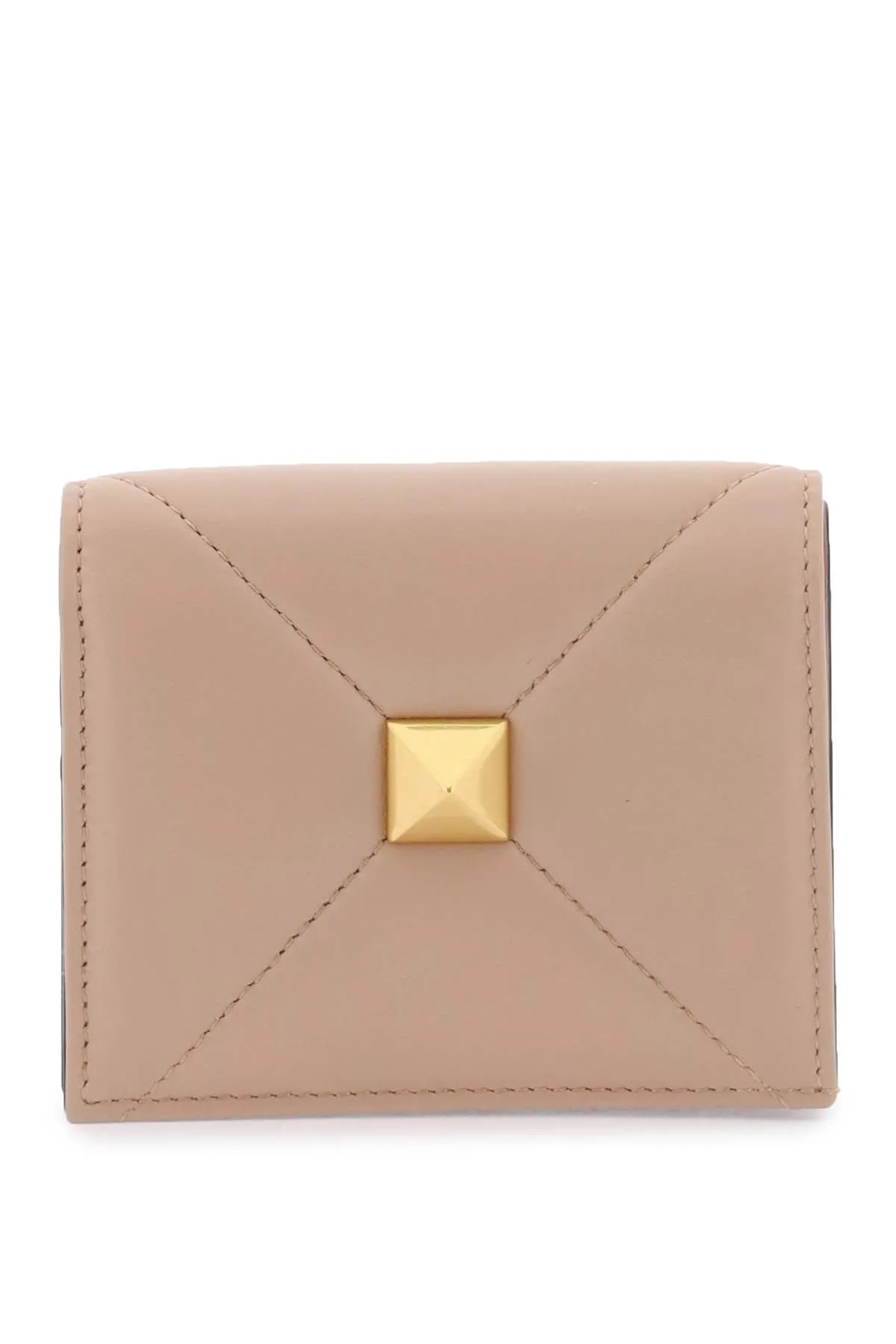 Valentino garavani roman stud small wallet in nappa leather