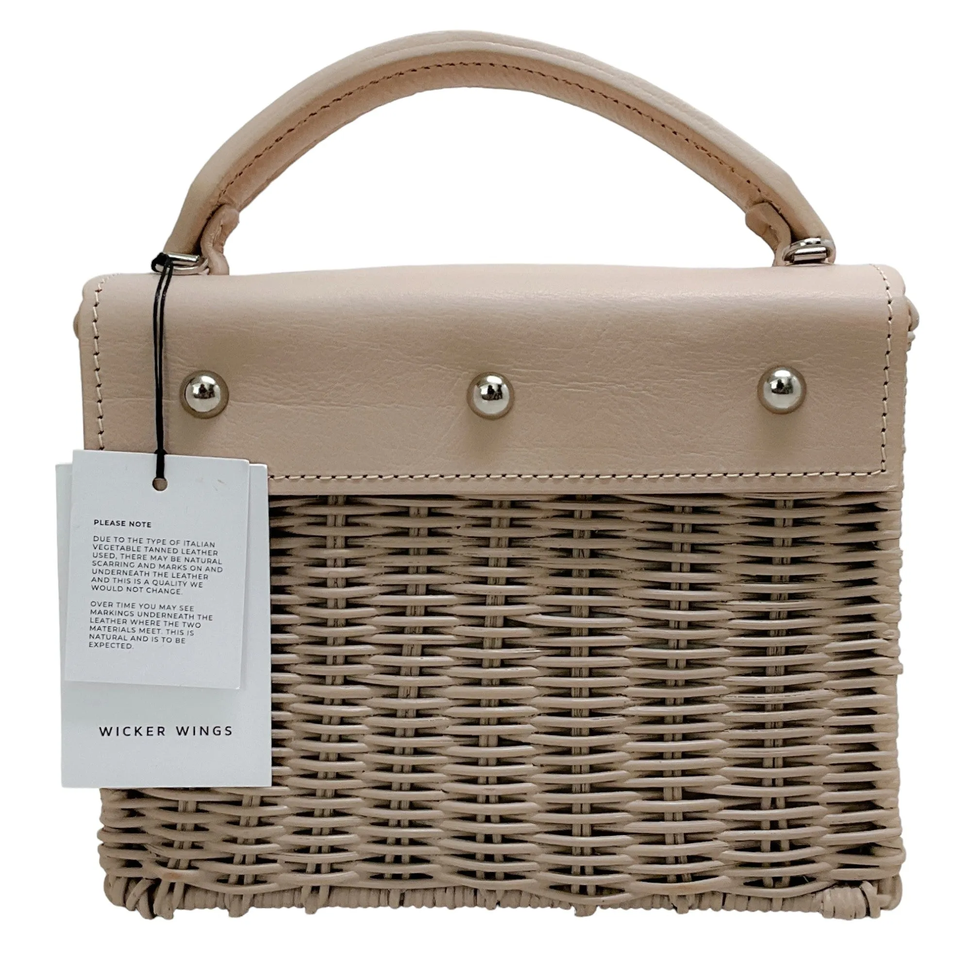 Wicker Wings Natural Camel Wicker Satchel