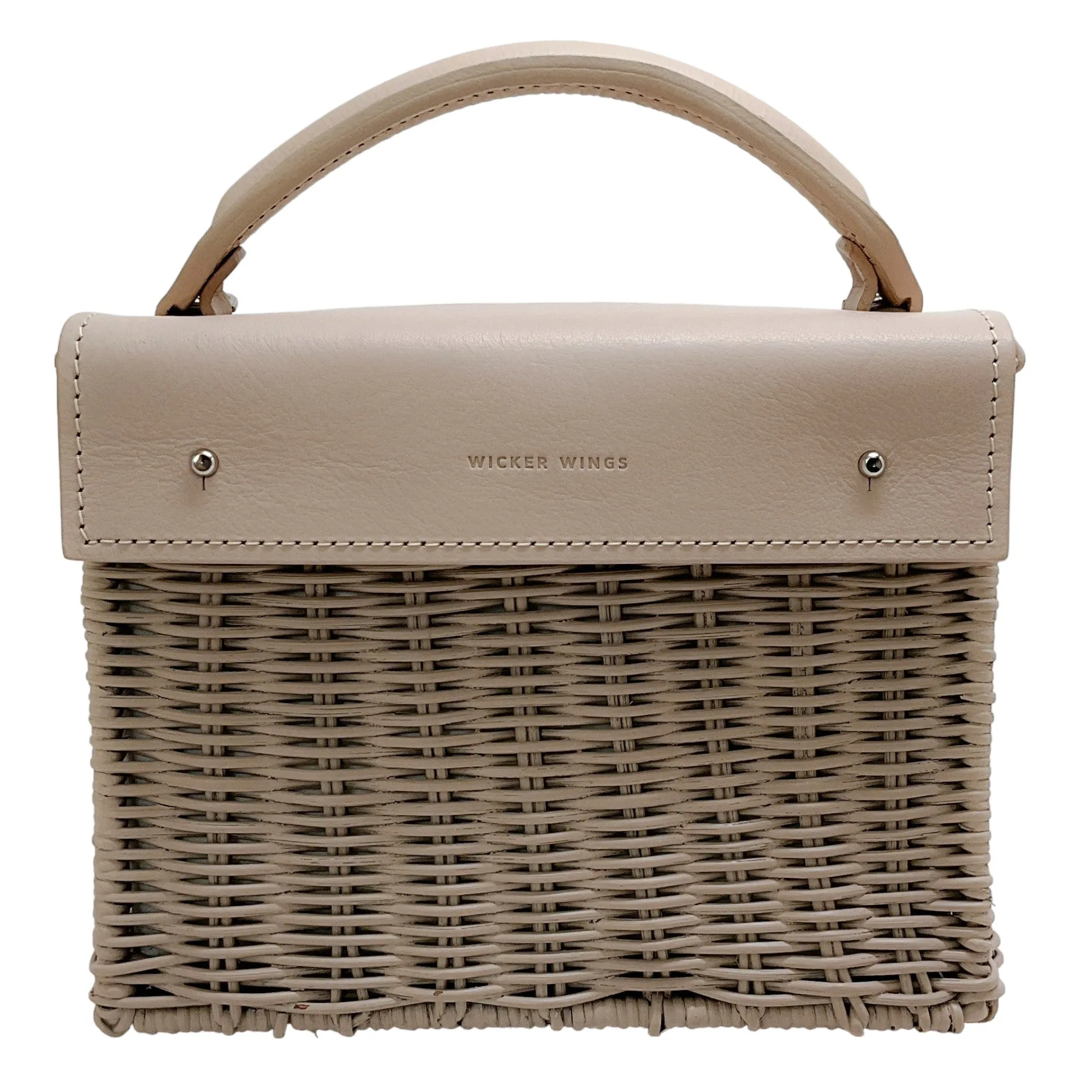 Wicker Wings Natural Camel Wicker Satchel