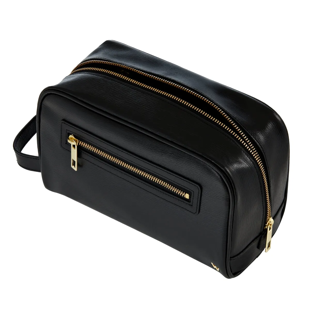 WOF W Collection Leather Black Washbag