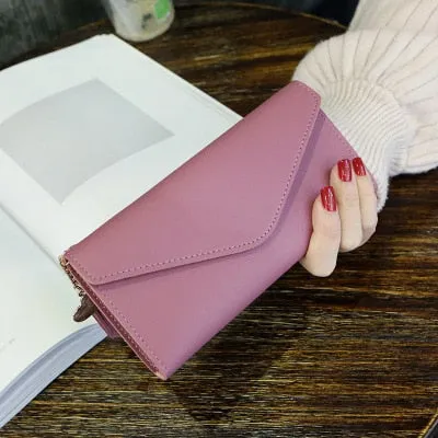 Women Wallet PU Leather Purse Female Long Wallet Gold Hollow Leaves Pouch Handbag For Women Coin Purse Card Holders Clutch