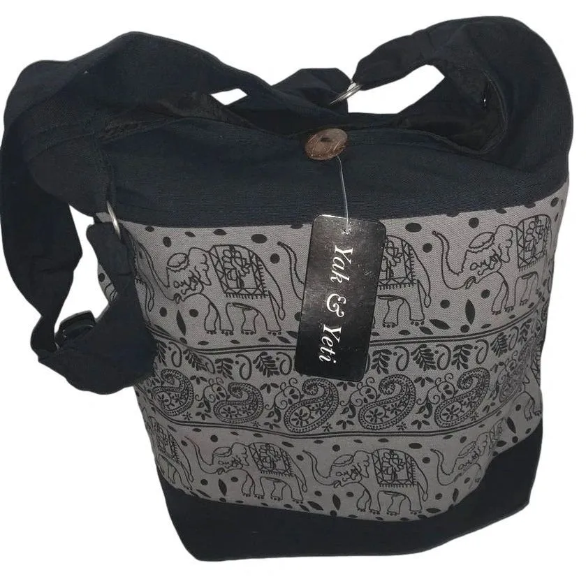 Yak & Yeti Elephant and Paisley Print Bag